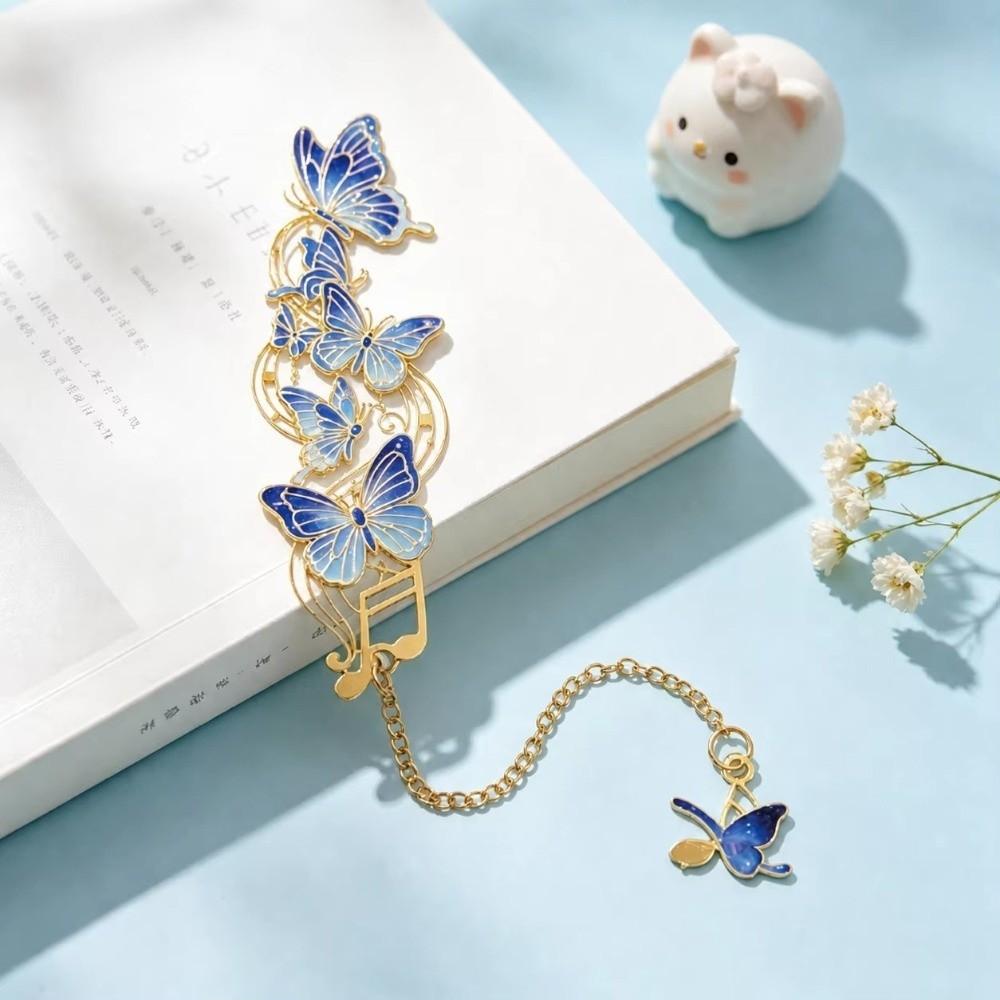 Colorful Vintage Bookmark Sturdy Chain Metal Bookmark Gifts Butterfly Bookmark  Bookstore