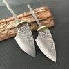 Rosette Damascus Steel Fixed Blade Blanks - Sharp Knife Blanks for Household DIY, Tool Parts & Diy Knife Accessories