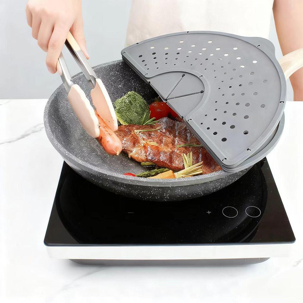 Silicone Foldable Anti-Overflow Lid & Oil Splatter Guard for Pots up to 32cm