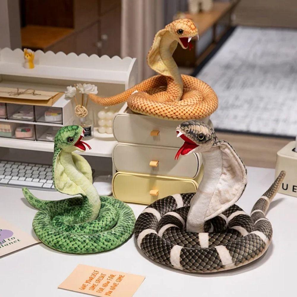 Little Snake Simulated Snake Plush Toy Cobra Snake Stuffed Plush Doll  Kids Birthday Christmas