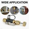 AC Maintenance Valve Core Tool Brass Plastic Ball Valve Magnetic Cover With O-Ring For Fast Refrigerant Evacuation Work