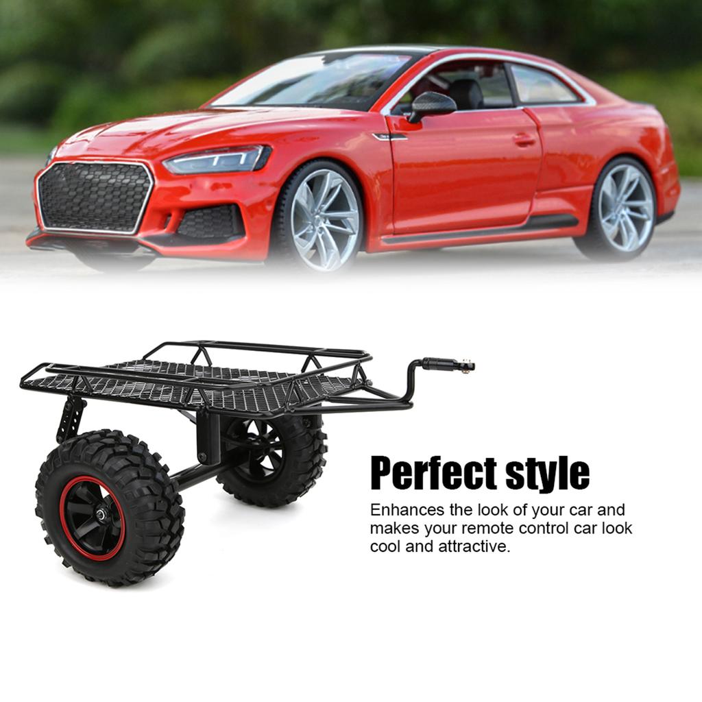 Metal Model Car Small Trailer Fit for Traxxas TRX4 Axial SCX10 RC4WD D90 CC01 1 10 RC Truck