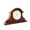 Redwood Mantel Clock with Chime for Home Decor Wooden Design In Warm Brown Tone Features Melodic Chime and Durable Craftsmanshi