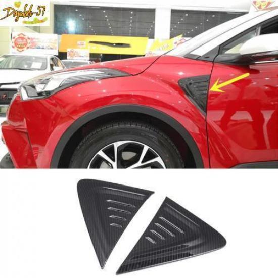 2pcs For 2018- CHR C-HR Toyota Carbon Fiber Car body front Side Trims Cover