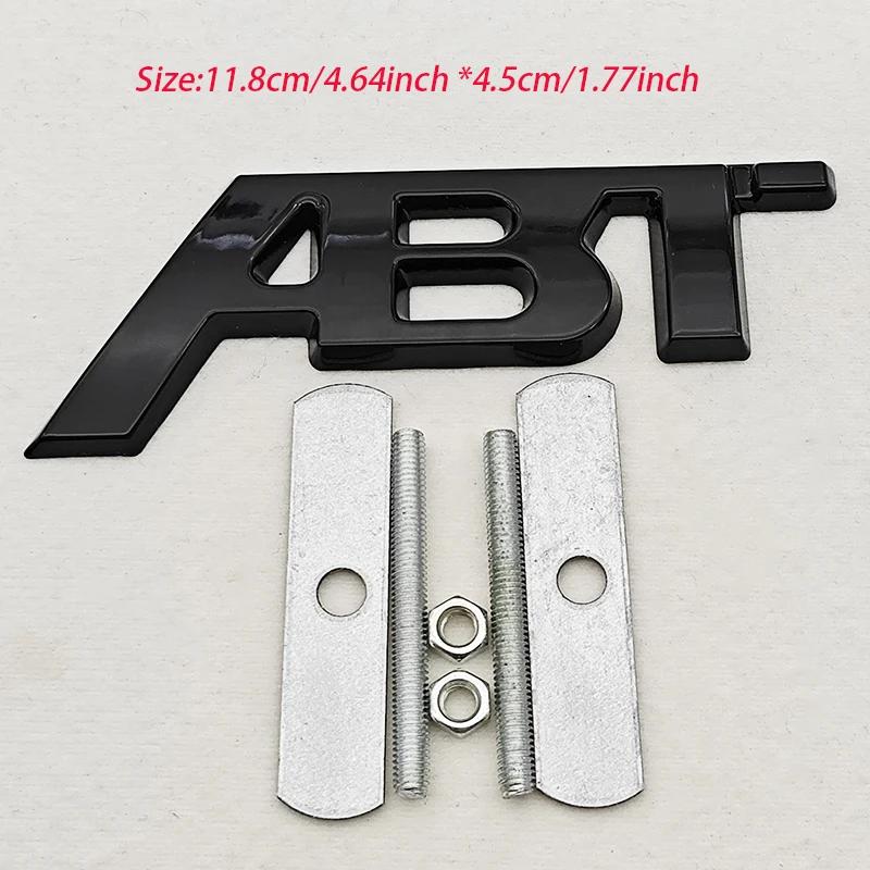 JIYQ3 3D ABT Logo Emblem Car Trunk Front Grille Badge For T6 S5 RS7 C8 Q8 RS6 SQ5 Q5 Q7 RS4 A3 8V A6 Skoda Sticker Auto Accessories