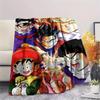 Coperta in Flanella con Stampa Personaggi Dragon Ball, Alta qualità Confortevole per Tutte le Stagioni, Arredamento per la Casa, Calore e Comfort, Perfetta per Regali di Natale