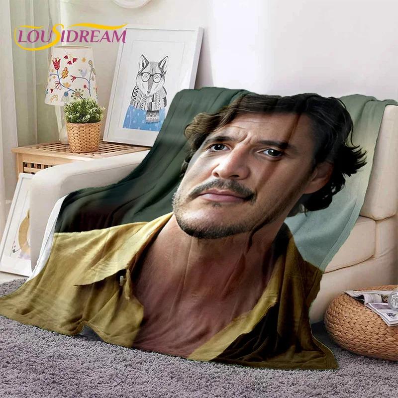 Jose Pedro Pascal Actor Star Soft Flannel Blanket for Beds Bedroom Sofa Picnic,Throw Blanket for Cover Outdoor Leisure Nap Gift