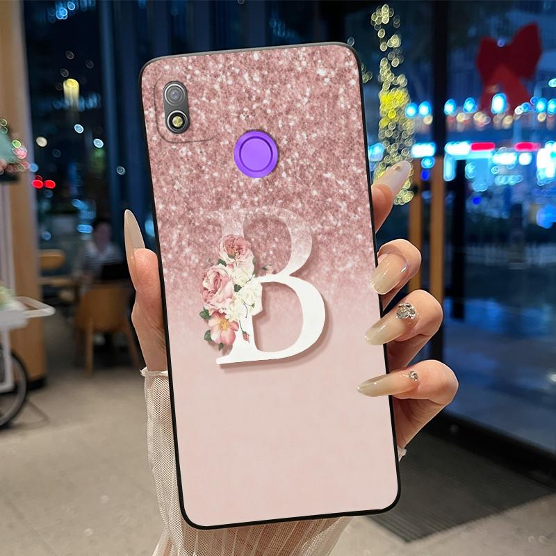 

Popular Phone Casing For Tecno Pop 4 BC2c BC1s Case Jelly Color Simple A to Z Letter Black Silicone Soft Anti-scratch Shell Tecno Pop 4
