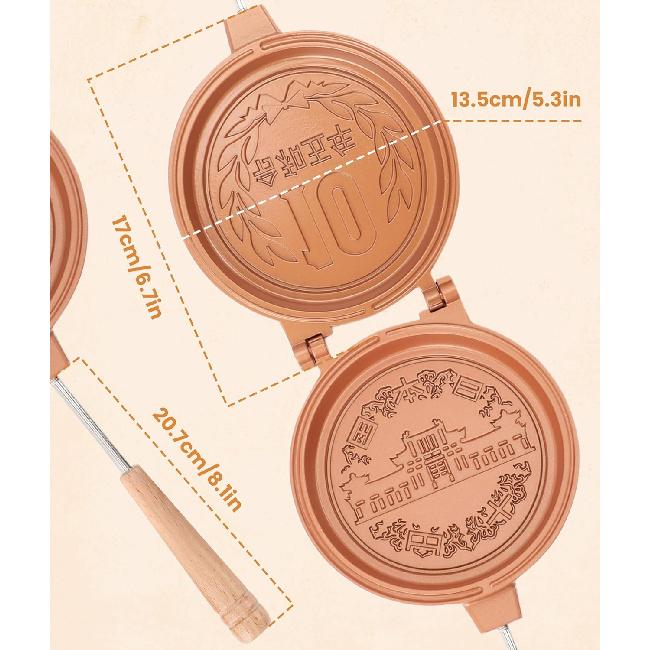 

Jectse Сэндвичница, Вафельница, Тостер для хот-догов, Двусторонняя форма для выпечки сэндвичей с длинной ручкой, Прибор для приготовления сыра на гриле, Антипригарная сэндвичница