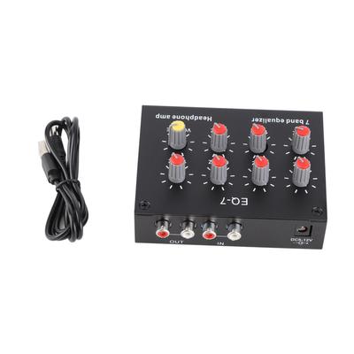 Egalizator de sunet cu 7 benzi 12dB Ajustare bas ridicat Egalizator digital cu canale duble