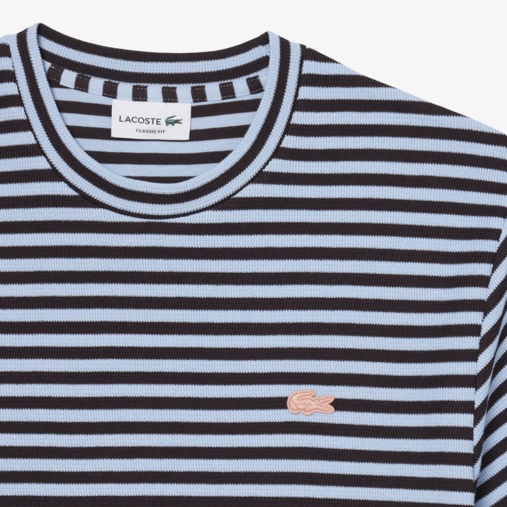 [Lacoste] Men's Color Croc Crepe Stripe Short-Sleeve T-Shirt TH2193-56G4I3