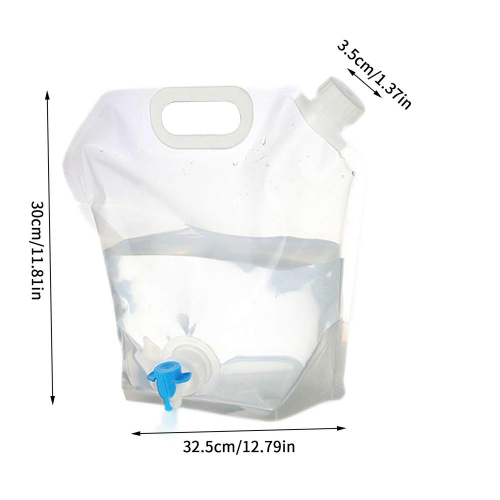 Camping Water Bag With Faucet Folding Water Storage Containers Portable 5/10L Water Bucket Collapsible Water Pouch Camp Supplies