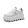 Little white shoes thick sole inner height increase women's 2025 new retro casual fashion sports comfortable female student board shoes