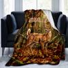 1PC Custom Name Autumnal Deer Forest blanket versatile,all-season throw suitable for the living room,bedroom,camping,travel,and gift