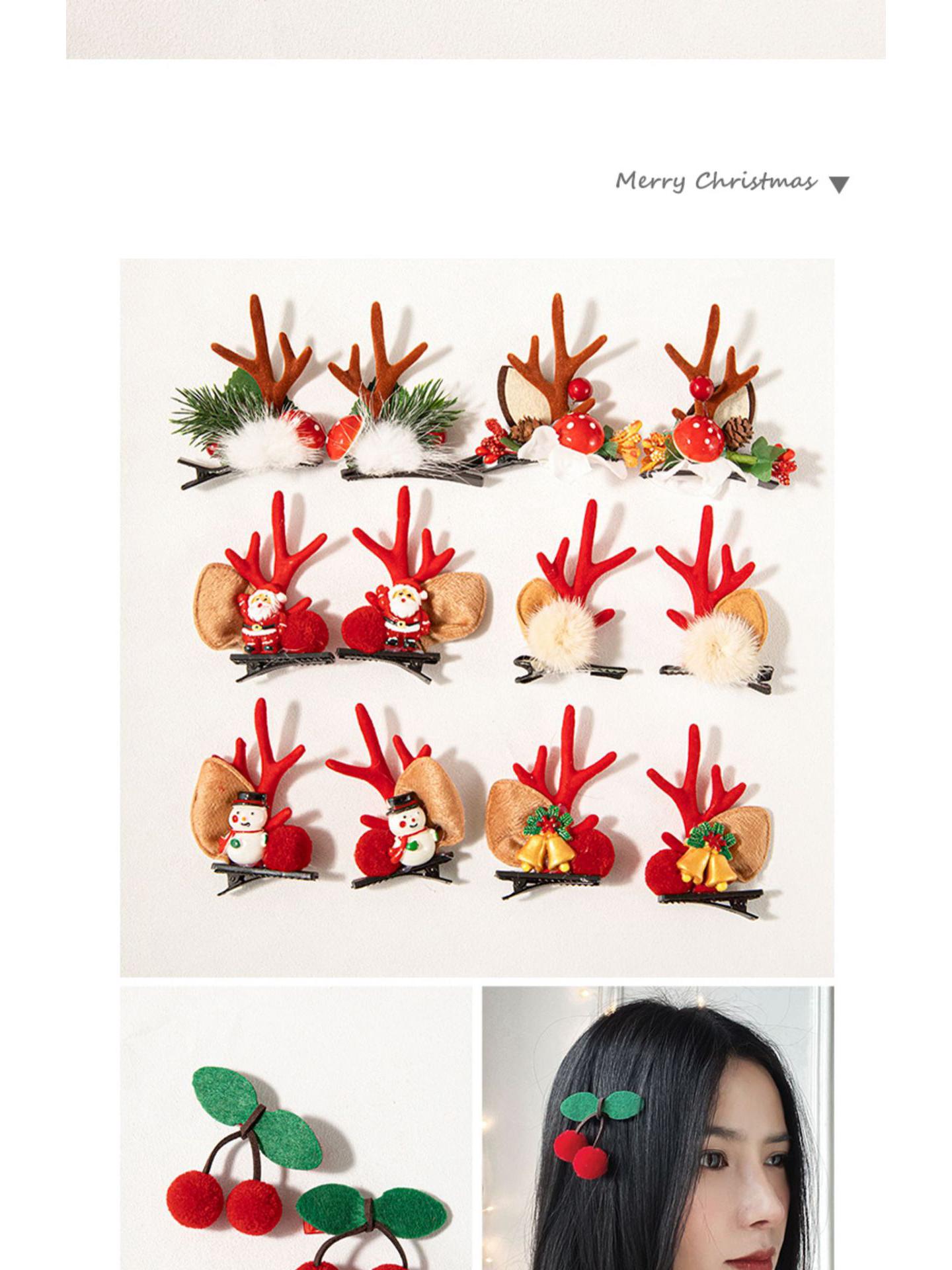 

Christmas Reindeer Antler Plush Hair Clips - Festive Cartoon Headwear Accessory