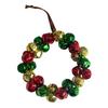 Festive Door And Window Ornament Christmas Tree Bell Pendant with Lanyard, Ring Hanging Decoration for Holiday Home Decor, Metal Multicolored