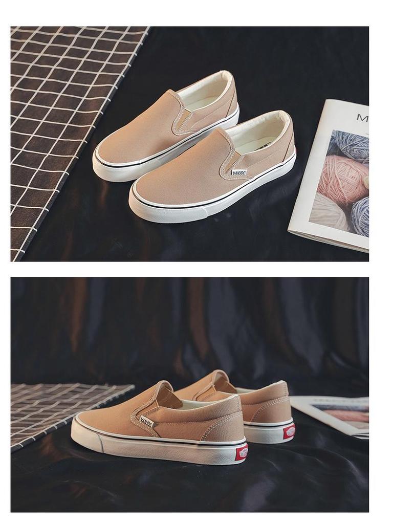 Women's Canvas Slip-On Shoes - 2025 Summer Korean Style Casual Sneakers