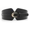 Vintage Elastics Wide Belt Women Fashionable Waist Cincher PU Leather Belt for Party and Daily Wear