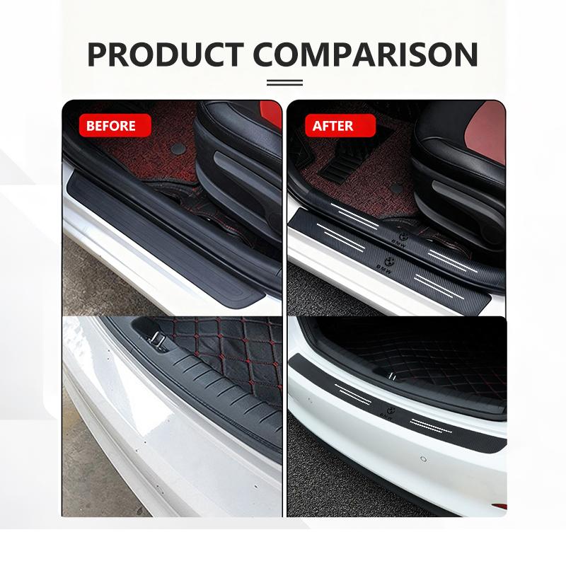 HINB3 Car Door Carbon Fiber Sill Anti Scratch Protection Strip For BMW X1 X2 X3 X4 X5 X6 F49 F39 F25 G01 F16 G06 G07 F25 F30