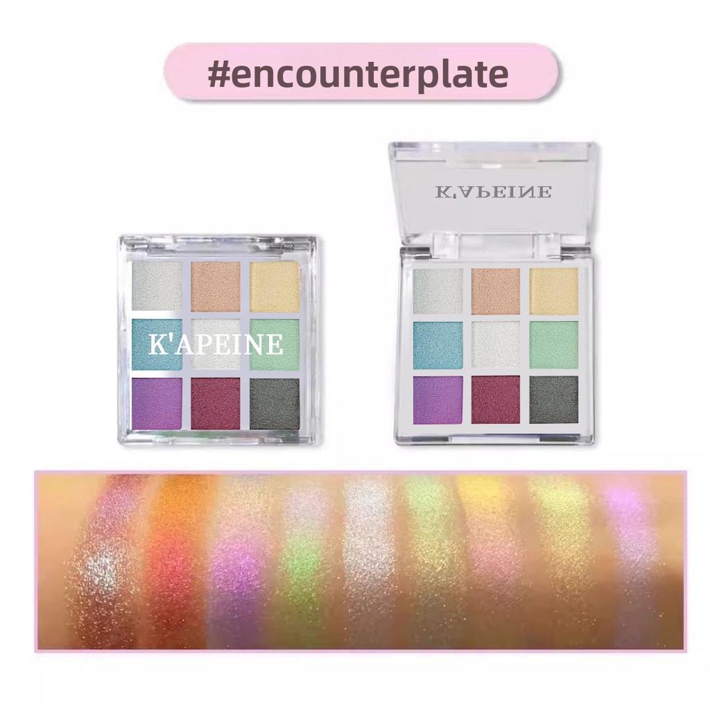 Chocolate Warm Brown Eyeshadow Nine-Color Eyeshadow Disc Matte Orange Brown Earth Pearl Flash Jiugongge