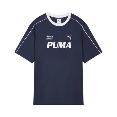 Cool Technology Retro Color Block Shoulder Loose Sports Short Sleeve T-Shirt Unisex Tops 695496-06