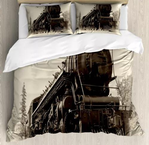 Comforter Steam Train Bedding Set Decoration Gift Suitable For Children Boys Girls Adults. Warm Soft Comfortable Breathable