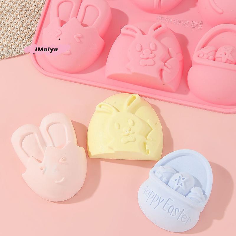 M-Easter Bunny Egg Shaped Silicone Mold DIY Cake Cookies Mold Chocolate Candy Baking Tool For Easter Birthday Party Decoration