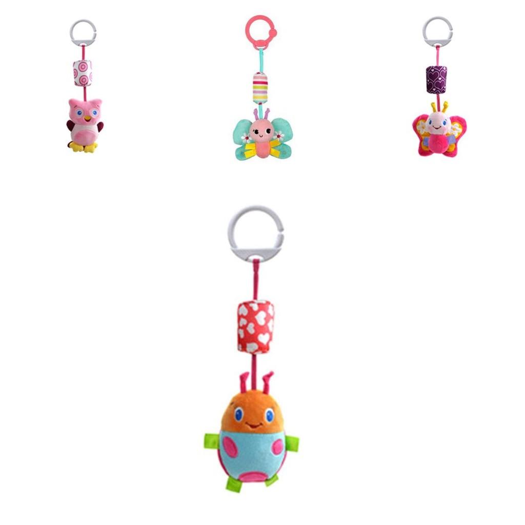 Adorable Animal Handbells Musical Developmental Toy For Kids Soft Plush Rattle