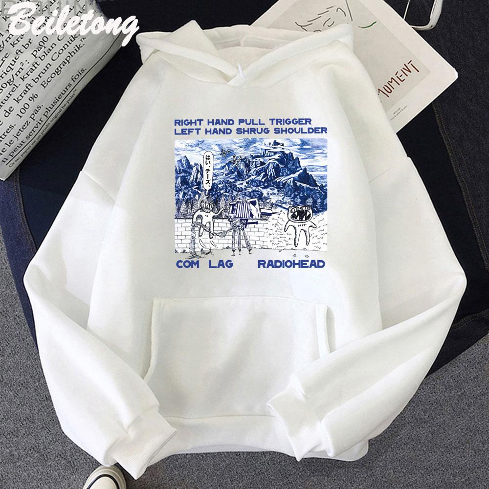 Radiohead Vintage Print Hoodie for Man/Women Hip Hop New York Tour Rock Band Music Album Sweatshirt Pullover Hoodies