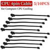 5 Stück 4-Pin PWM-Stecker Stecker auf Buchse Verlängerungskabel Verlängerungskabel PWM-Lüfter-Verlängerungskabel für Computer-CPU-Kühlsystem