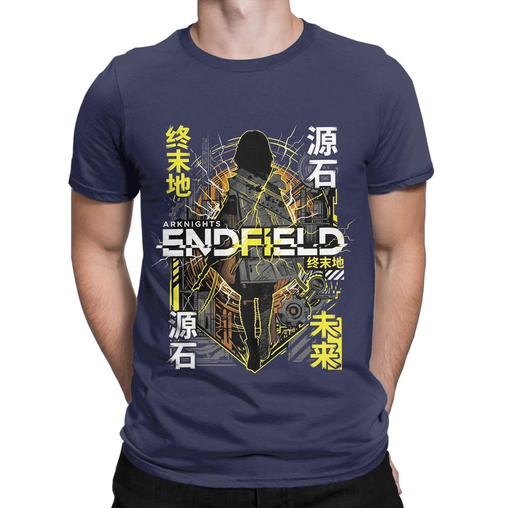 Unisexs Womens Arknights Endfield The Factory Must Grow T Shirt Cotton Print Tee Shirts Top Clothing