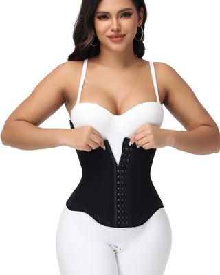 Shiningo Steel Boned Waist Trainer Corset for Women Tummy Control Hook and Eye Compression Waist Cincher Shapewear