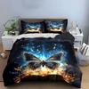 Butterfly Magic Book Set Illustration  Kid'S And Adults' Bedroom Decor, Exquisite Three-Piece Bedding Set Gift