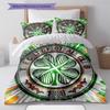 Celtic Football Club Bedding Quilt Set Quilt Cover Pillowcase Home Decoration Birthday Gift (1 * Duvet Cover + 2 * Pillowcase, Without Core)