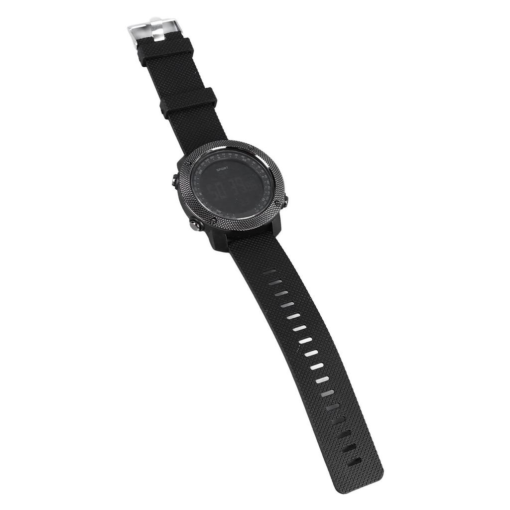 Sports Watch Waterproof Multifunctional PU Strap LED Light Large Screen Display Stopwatch Alarm Digital Watch for