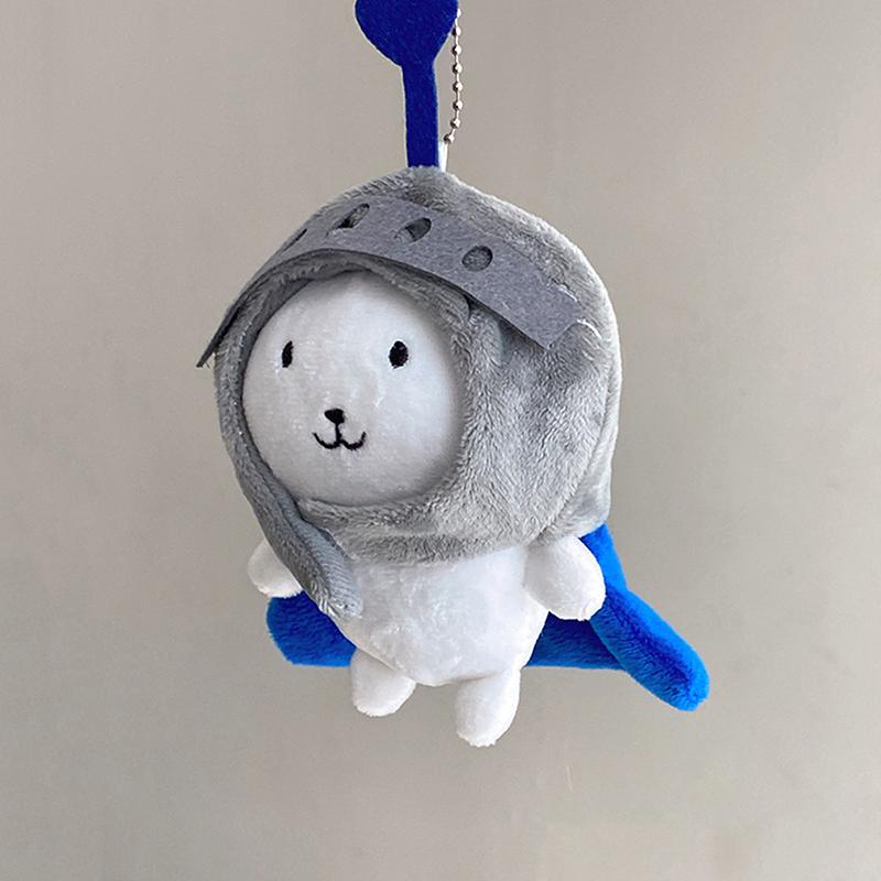 

Cartoon Knight Cat Plush Toy Keychain Soft Stuffed Doll Pendant Car Key Ring Backpack Bag Decor