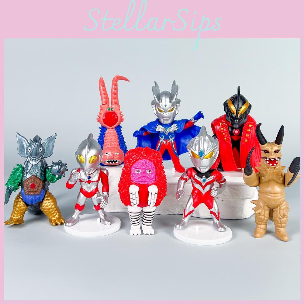 Ultraman And Monster Pvc Action Figures Set With Articulated Joints For Collectors
