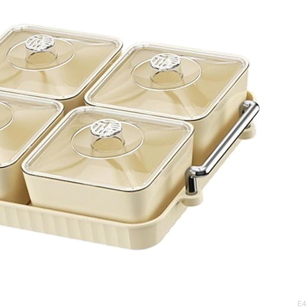 Candy Serving Tray Compartment Multiuse Food Storage Moveable Bowl Veggie Dish for Nuts