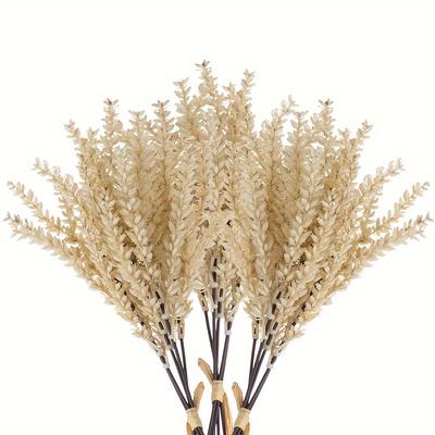 18 pcs Plante Artificielle Fleurs de Blé, Bouquet de Paille de Blé, Fleurs de Graines de Blé de Paille, Design DIY Ferme Thanksgiving Arrangement de Table Familial d'Automne
