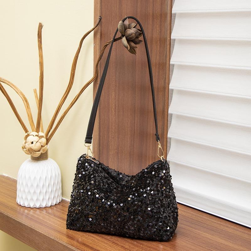 Shimmer Sequin Underarm Bag Sparkly Shoulder Bag for Evening Parties Weddings Occasions