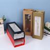 Translucent Kraft Paper Bag with Windows Red Wine Gift Bag Solid Packaging Handbag  Wedding