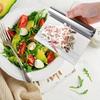 Durable Stainless Steel Dough Pastry Scraper Pizza Cutter Chopper with Measuring Scale for Bread Pastry Pizza Preparation