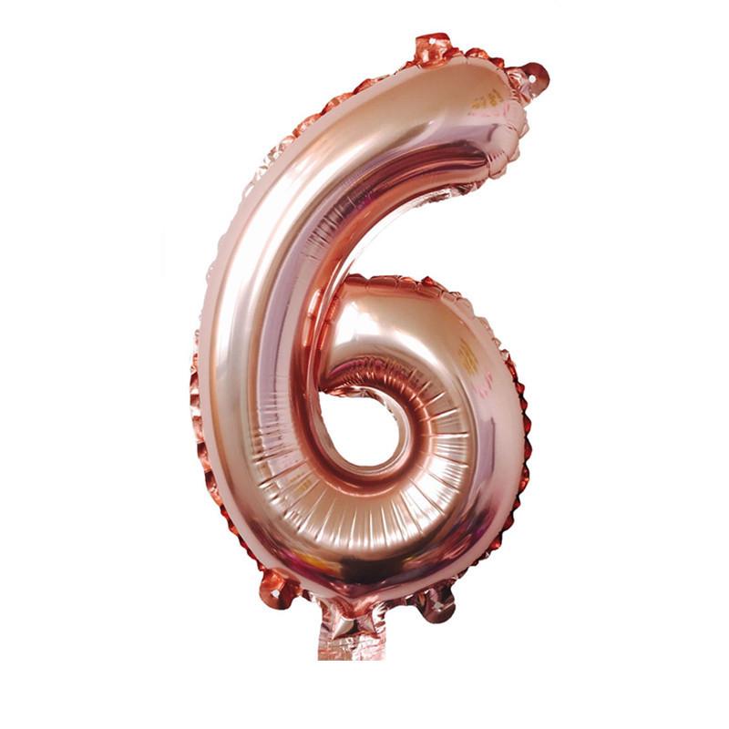 32-inch Gradient Gold/Silver/Rose Gold Number Foil Balloon (US Version)