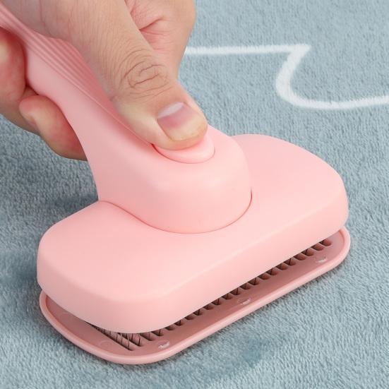 Dog Grooming Brush Self Cleaning Pet Shedding Grooming Hair Slicker Massage Brush for Cats Dogs Rabbits