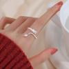 Korean Style Irregular 925 Sterling Silver Women's Versatile Ring, Non-Fading Niche Ins Design