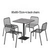 WEZHO Outdoor Square Dining Set