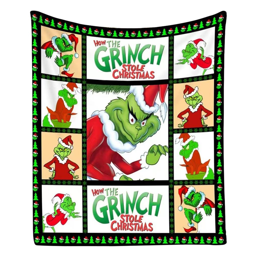 Facecloth Blanket Green Blanket Christmas Gift Home Sofa Cover Blanket Holiday Decoration Blanket