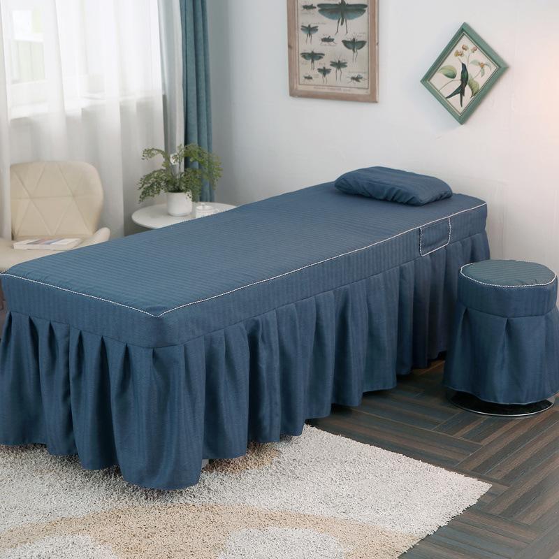 Gonna per lettino da salone di bellezza Copertura per lettino da spa con foro per il viso Copertura quadrata per lettino da massaggio Lenzuolo copriletto Gonna per lettino Copertura per lettino da tavolo per trattamenti SPA