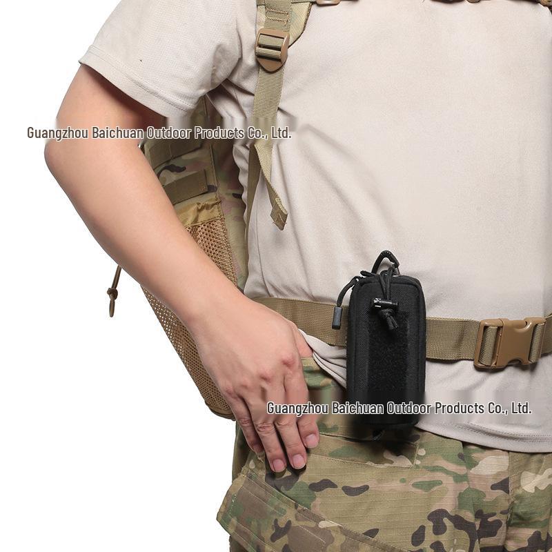 Tactical 1000D MOLLE Key Pouch: Outdoor Waist Hanging Coin Purse, EDC Mini Zipper Pack