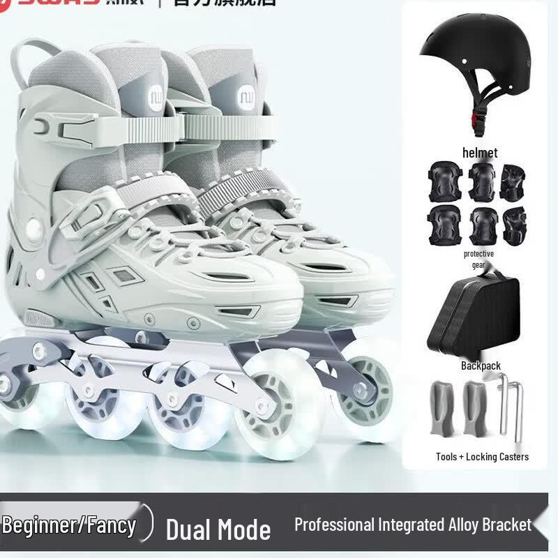 SWAY Adjustable Inline Skates for Beginners M (EU 32-36, Age 6-12)